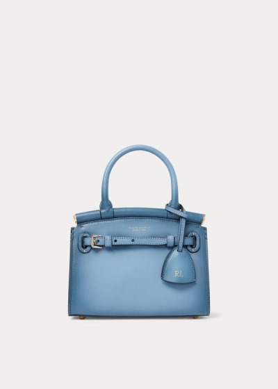 Bolsos De Mano Ralph Lauren Mujer Azules - Burnished Mini RL50 - JLDNE8413